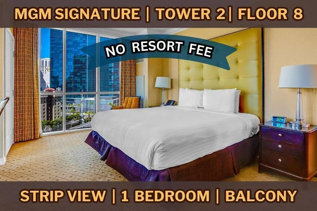 8Th Flr Mgm Signature 1Bed, Strip View, No Fee لاس فيغاس